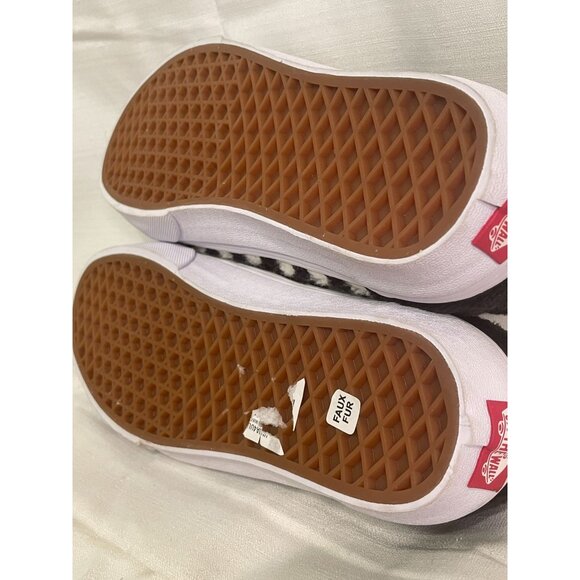 SH7008- Vans Fuzzy Checkerboard Old Skool Black White Men’s 7 / Women’s 8.5 - Picture 10 of 10